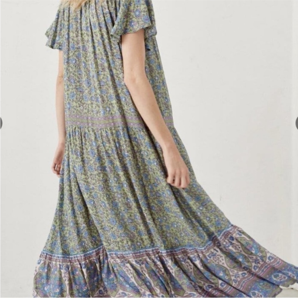 Spell Green Jasmine flutter sleeves midi - Picture 13 of 15